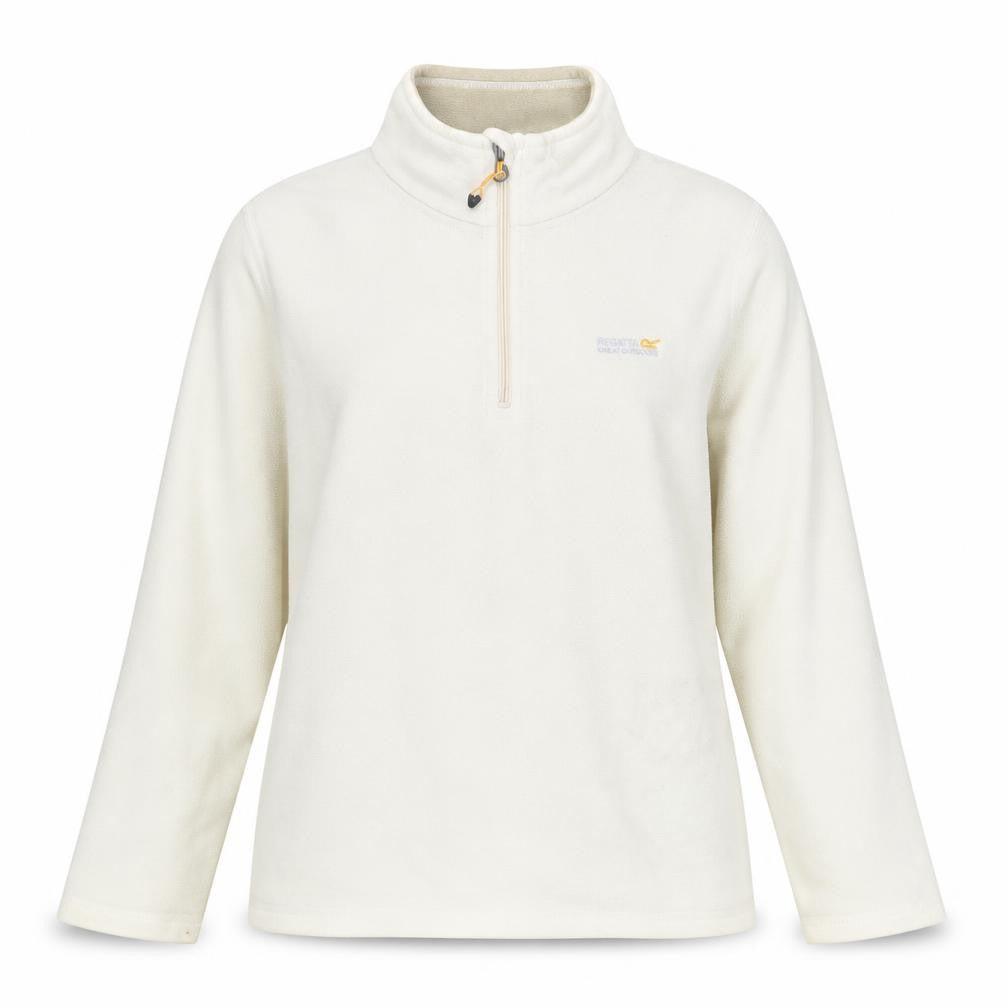 Front view of Regatta Women's Ivory Fleece Zip Sweatshirt UK 14
