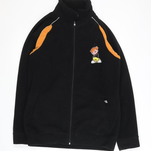 Bradley Men's Black L Fleece Zip Up Basic Jacket