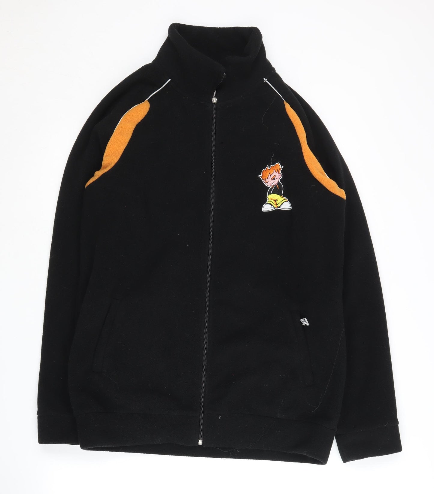 Bradley Men's Black L Fleece Zip Up Basic Jacket
