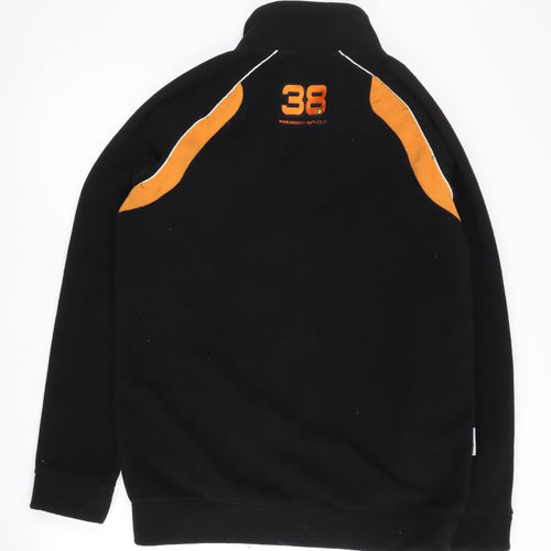 Bradley Men's Black L Fleece Zip Up Basic Jacket