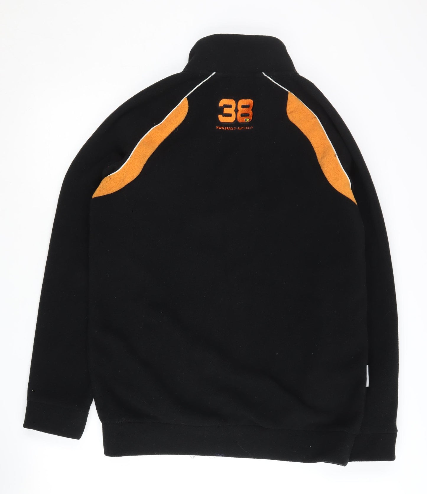 Bradley Men's Black L Fleece Zip Up Basic Jacket