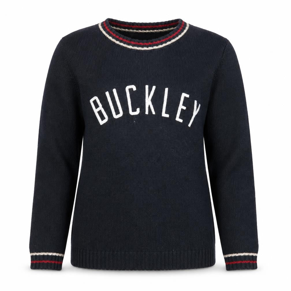 Front view of Rupert & Buckley Women’s Black jumper, size UK 10