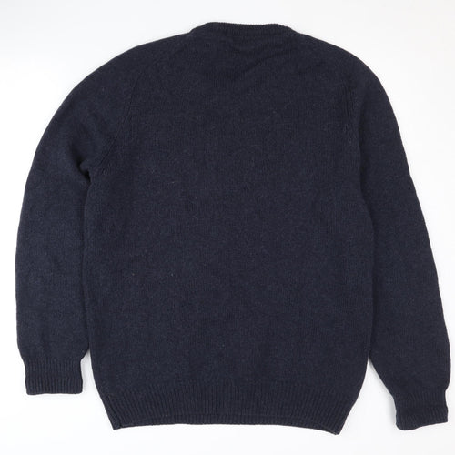 Rydale Men's Blue Lambswool Pullover Sweatshirt L