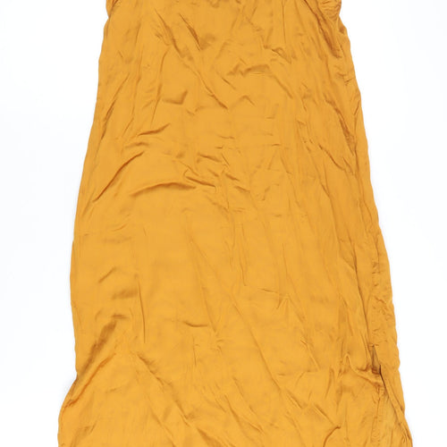 Superdry Women's Yellow Slip Dress, Size 10, V-Neck, Summer Ready