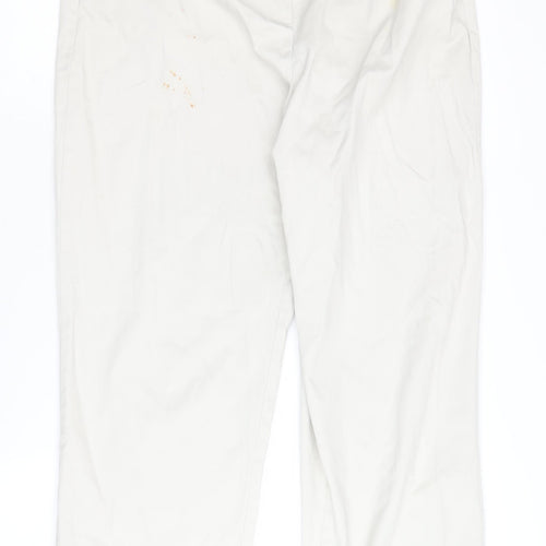 Lands' End Women's Ivory Chino Trousers Size 16