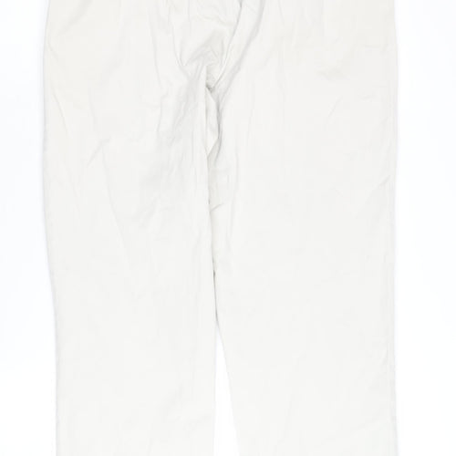 Lands' End Women's Ivory Chino Trousers Size 16