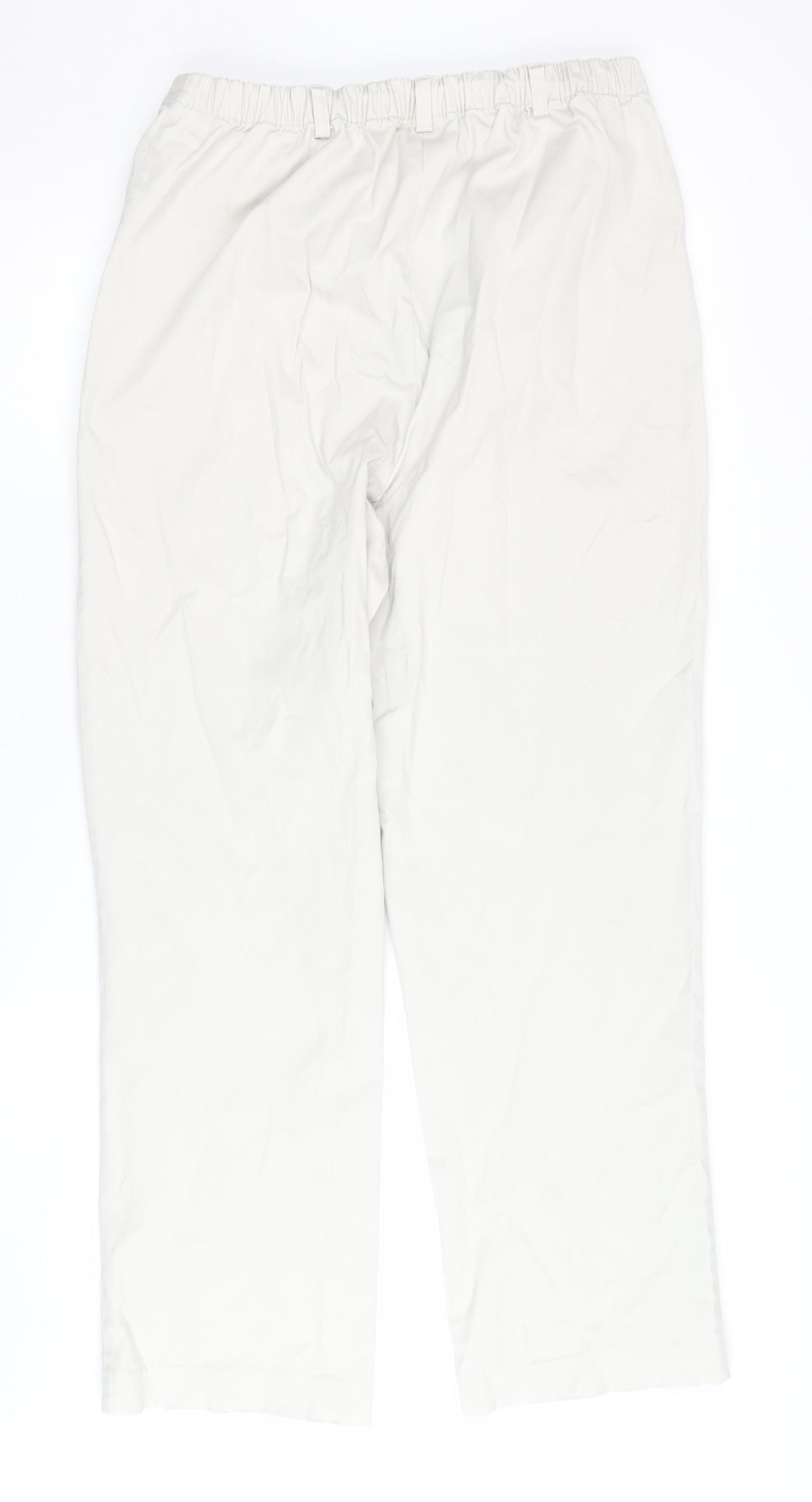 Lands' End Women's Ivory Chino Trousers Size 16