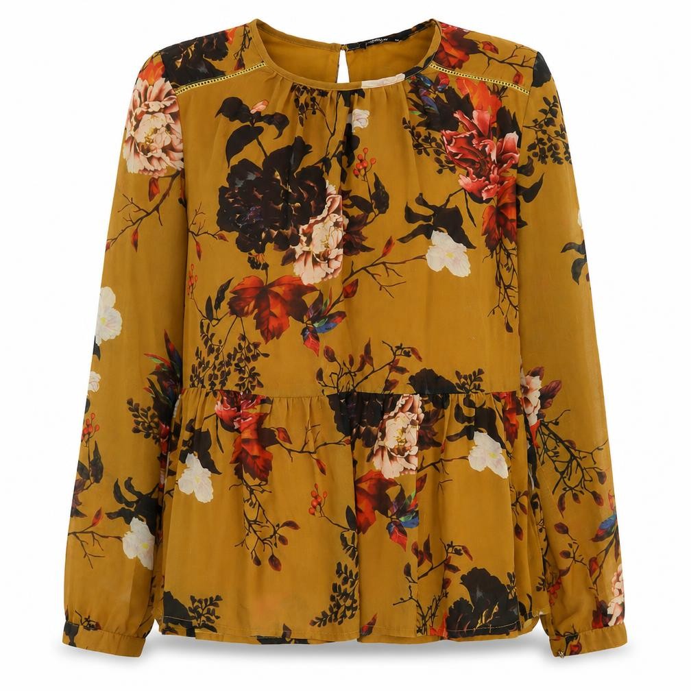 Front view of Only Women's Multicoloured Floral Blouse, size 10