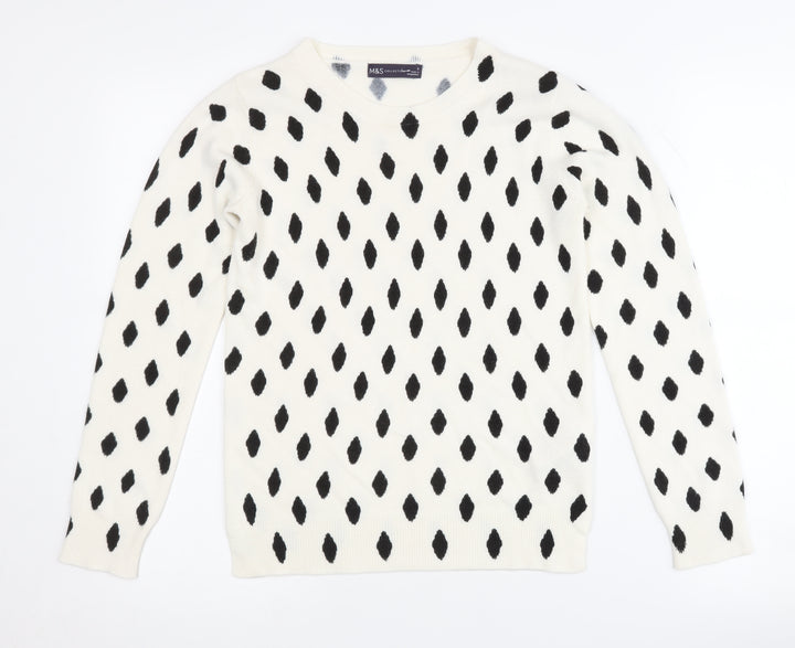 Marks and Spencer Women’s White Pullover Jumper Size 6