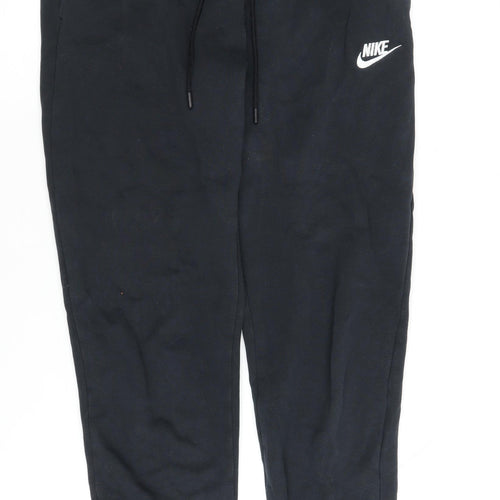Nike Men's Black Jogger Trousers XS Elastic Drawstring