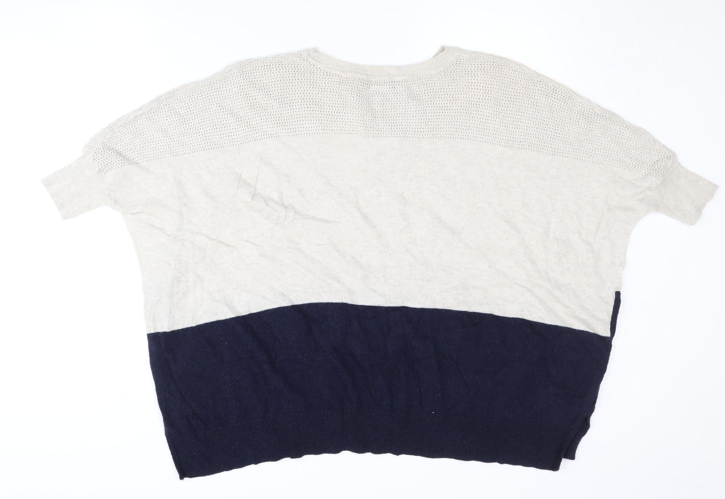 Phase Eight Women's Beige Blue Oversized Jumper S/M