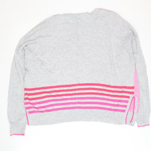 Mint Velvet Women's Pink XL Striped Pullover Jumper