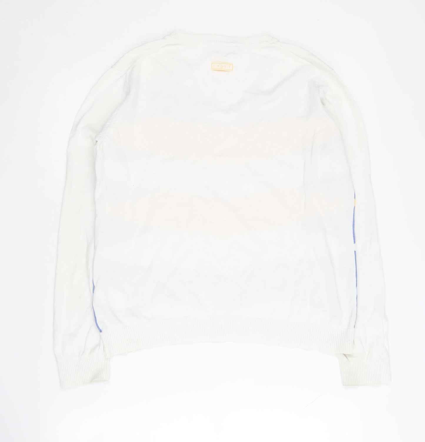 Liz Golf Women's Multicoloured V-Neck Pullover Jumper Size L