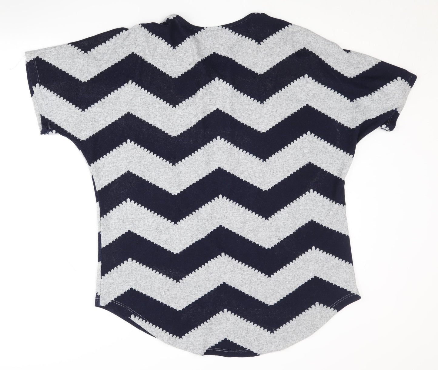 Roman Women's Blue Grey Full Zip Jumper Size 14