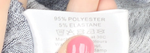 Roman Women's Blue Grey Full Zip Jumper Size 14