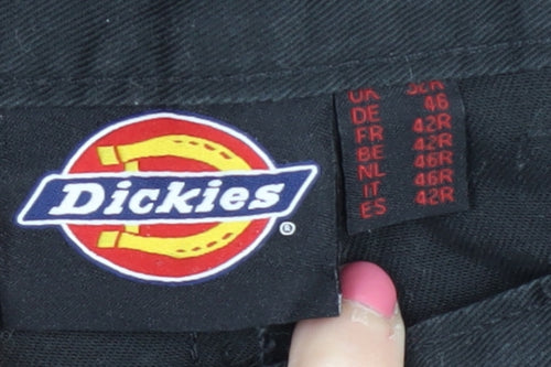 Dickies Men's Black Cargo Trousers, Size 36R