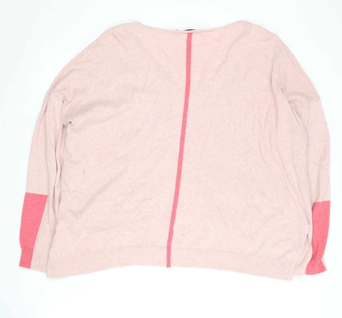 Mint Velvet Women's Pink XL V-Neck Pullover Jumper