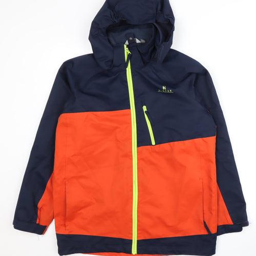 Hi Gear Boys Colourblock Parka Jacket, Blue/Orange, Size 8