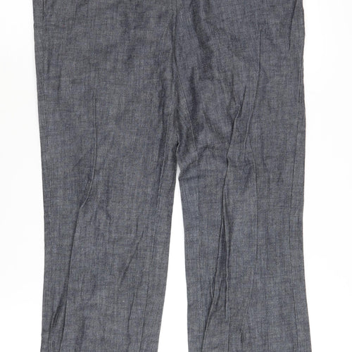 Laura Ashley Women's Blue Cropped Trousers Size 10