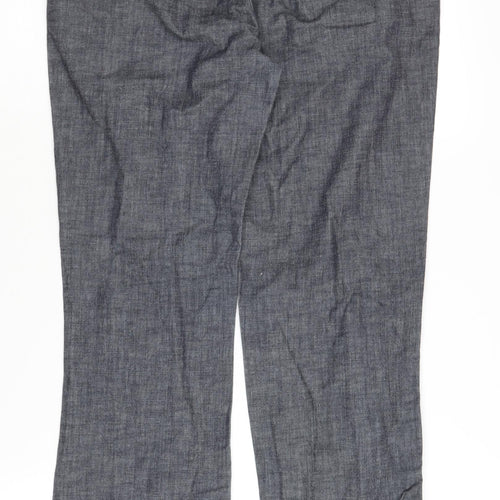 Laura Ashley Women's Blue Cropped Trousers Size 10