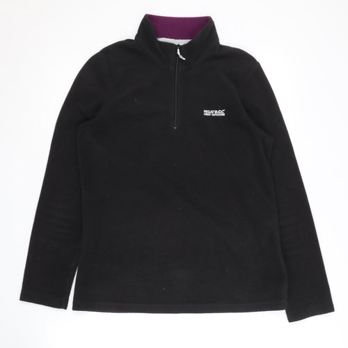 Regatta Women's Black Fleece Zip Sweatshirt Size 12