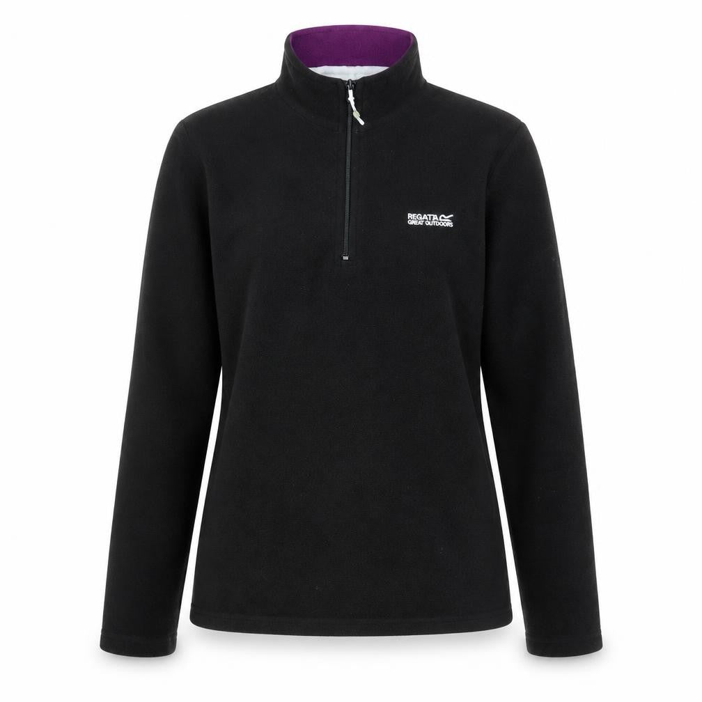 Regatta Women's Black Fleece Zip Sweatshirt Size 12