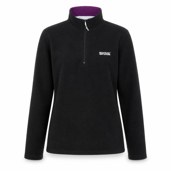 Regatta Women's Black Fleece Zip Sweatshirt Size 12