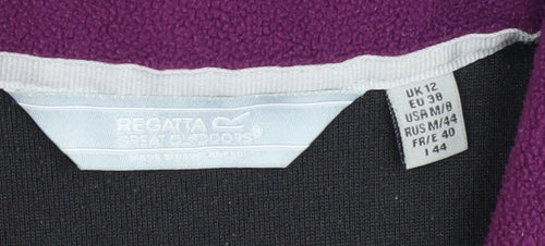 Regatta Women's Black Fleece Zip Sweatshirt Size 12
