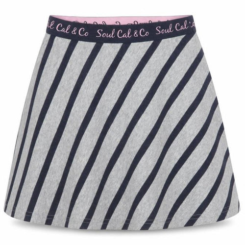 SoulCal & Co Women's Grey Blue Striped Skirt XS