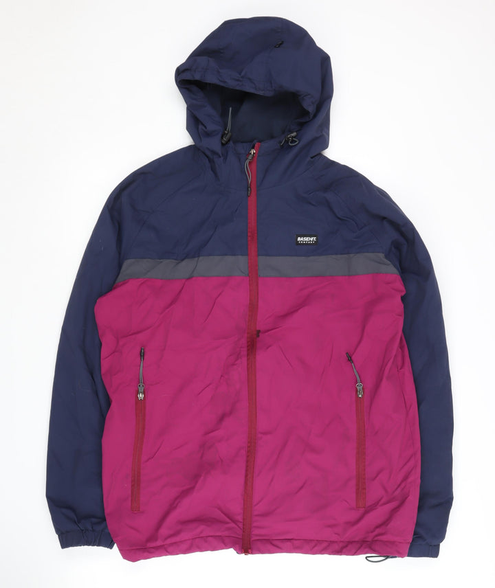 Basehit Multicoloured Nylon Hooded Jacket Size L