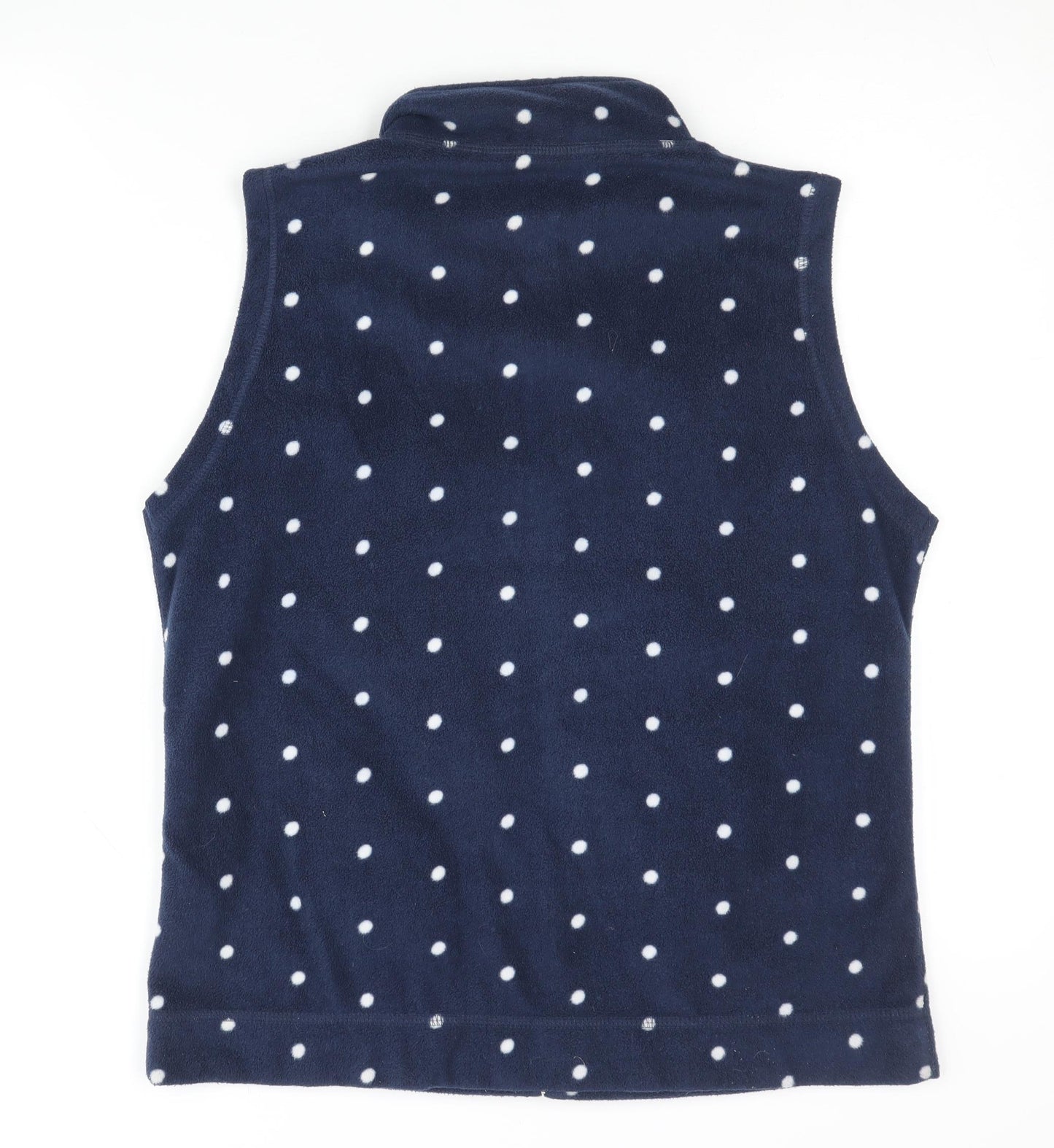 Isle Women's Blue Polka Dot Fleece Waistcoat M