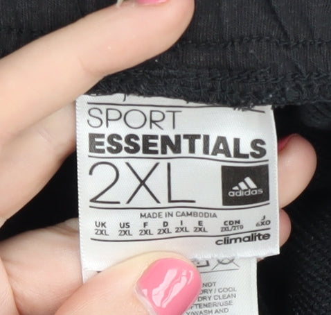 Adidas Men's Black 2XL Sweat Shorts with Logo