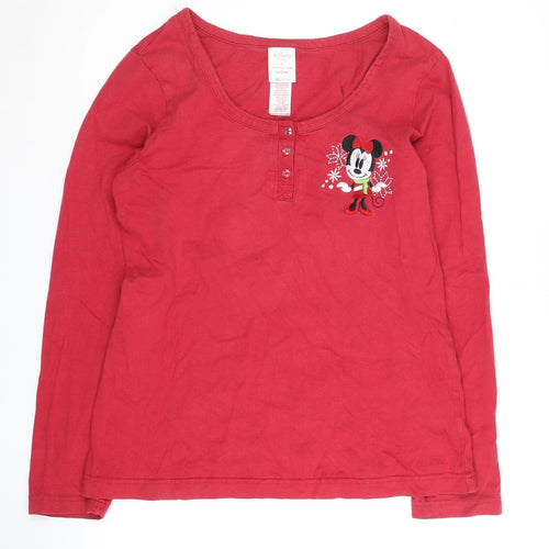 Disney Womens Red Minnie Mouse Pyjama Top, Size S