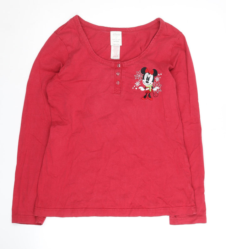 Disney Womens Red Minnie Mouse Pyjama Top, Size S