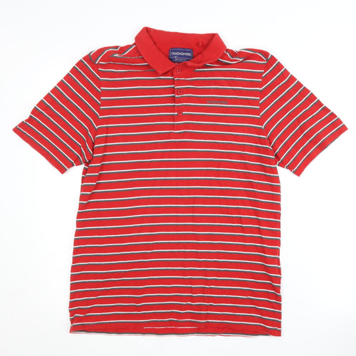 Craghoppers Men's Red Striped Polo Shirt, Size M