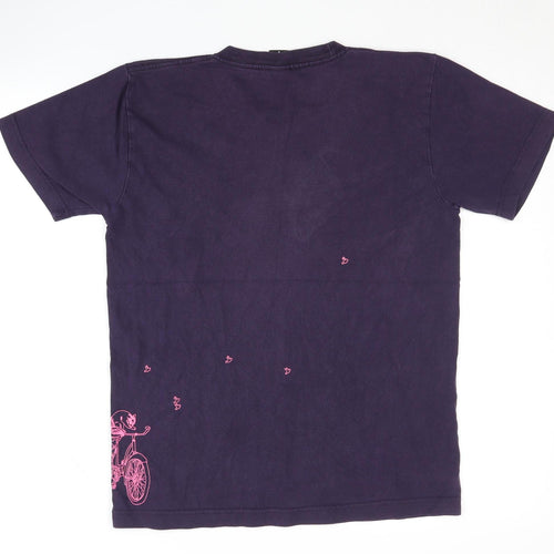graniph Men's Purple Music Graphic Print T-Shirt S