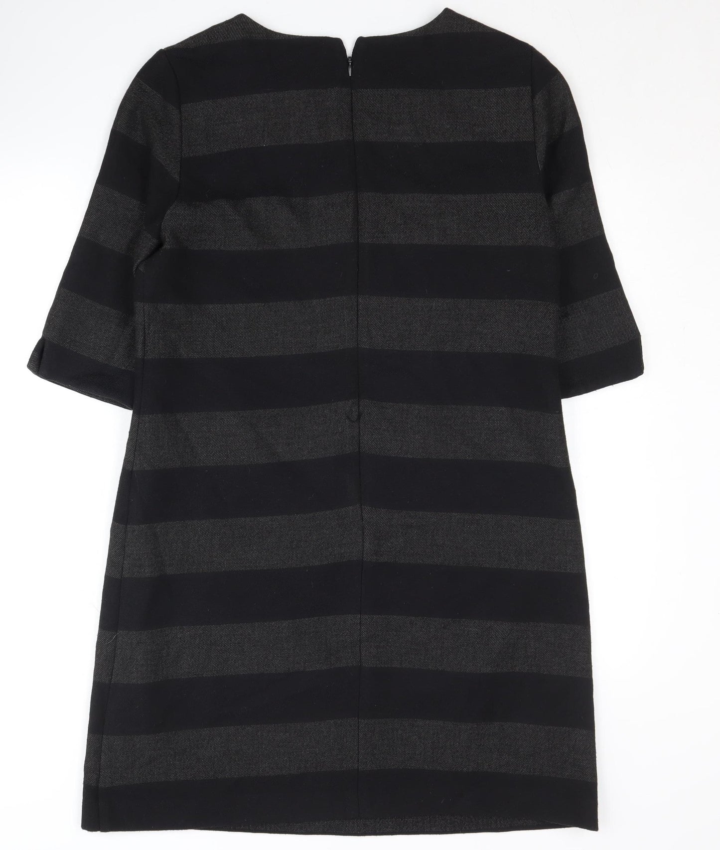 Phase Eight Women's Black Striped Shift Dress Size 12