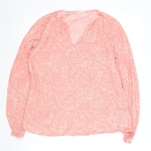 GAP Women's Pink Paisley Blouse - Size S