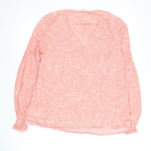GAP Women's Pink Paisley Blouse - Size S