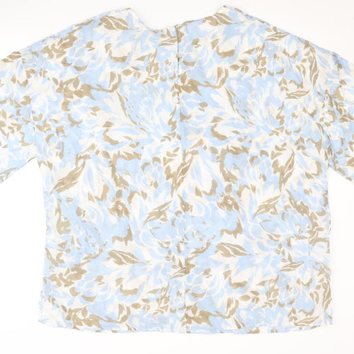 Jaeger Women's Blue Floral Tunic Top Size 18