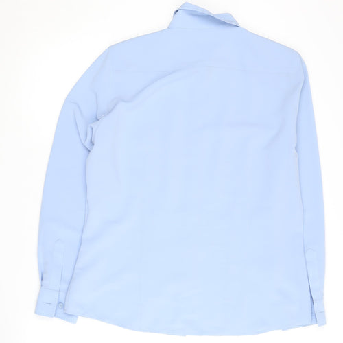 Basler Women's Blue Button-Up Shirt, Size 14, Long Sleeve