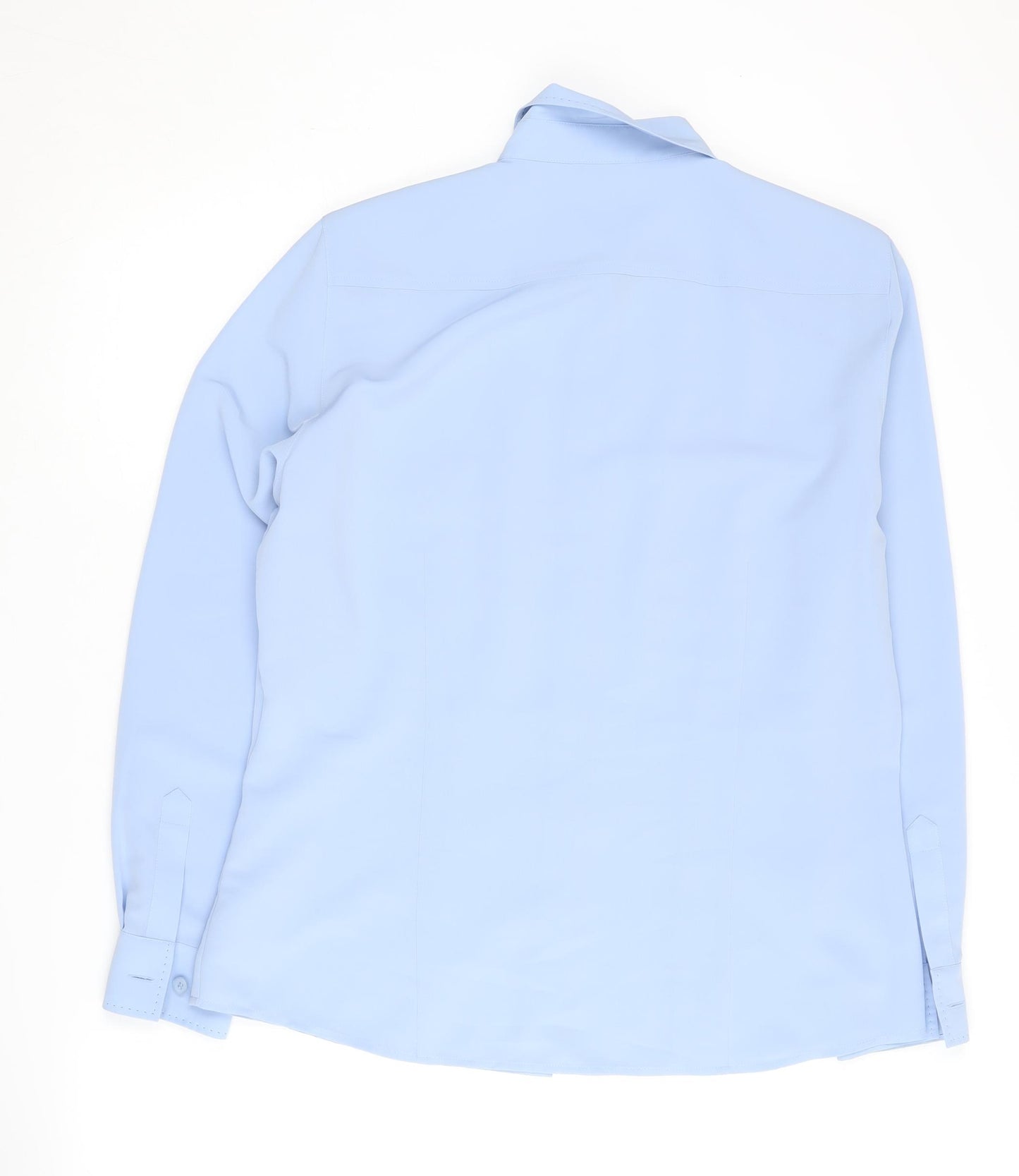 Basler Women's Blue Button-Up Shirt, Size 14, Long Sleeve