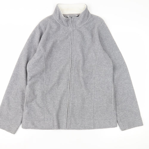 Isle Essentials Women's Grey Basic Zip Jacket