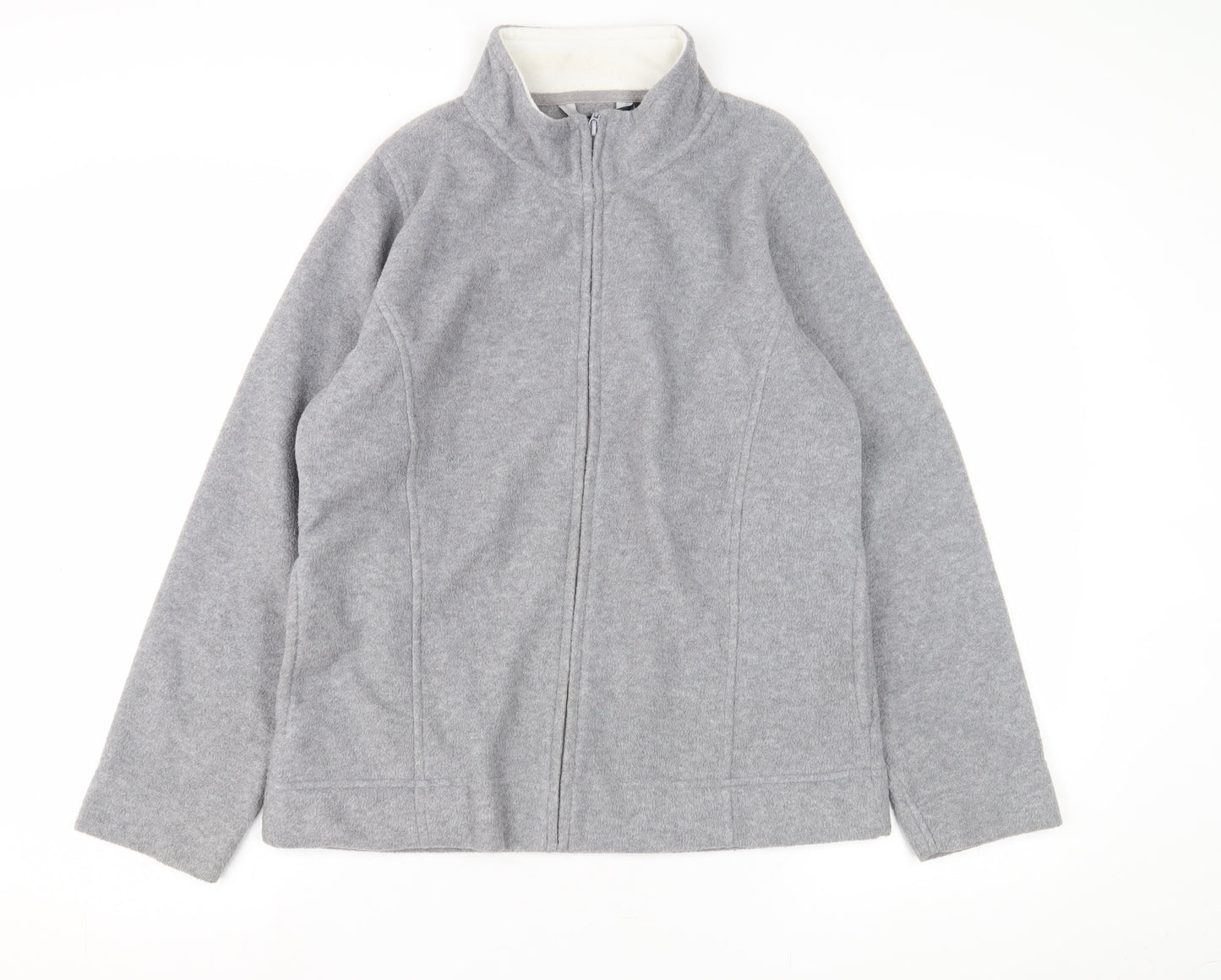 Isle Essentials Women's Grey Basic Zip Jacket