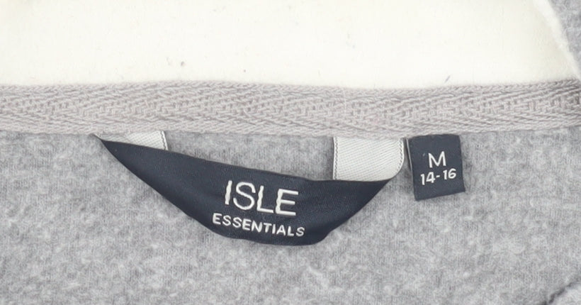 Isle Essentials Women's Grey Basic Zip Jacket