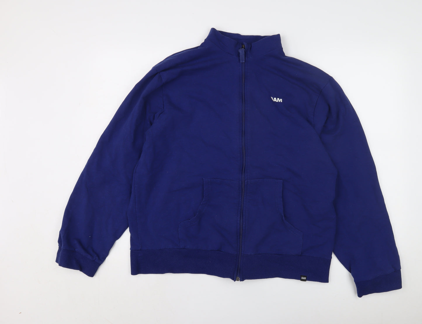 BAM Men’s Blue 2XL Basic Jacket, Casual Full Zip
