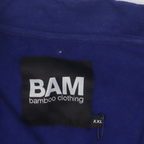 BAM Men’s Blue 2XL Basic Jacket, Casual Full Zip