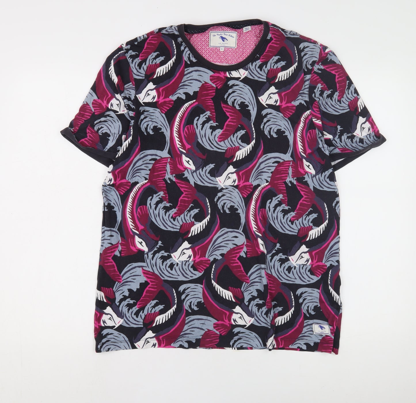 Ted Baker Women's Multicoloured T-Shirt, Size 12, Geometric