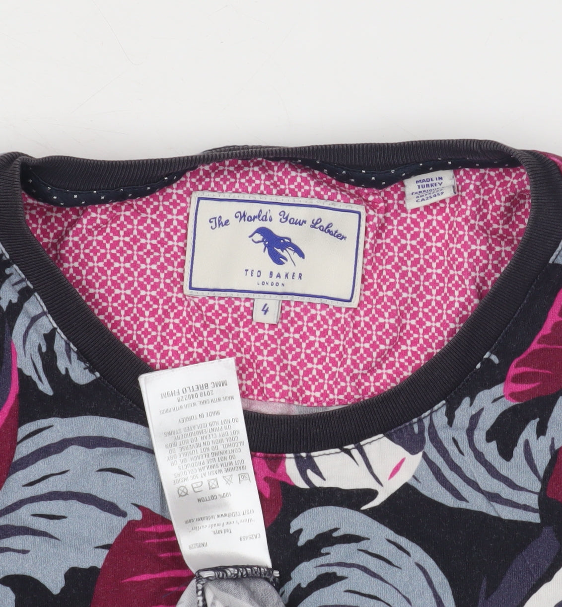 Ted Baker Women's Multicoloured T-Shirt, Size 12, Geometric