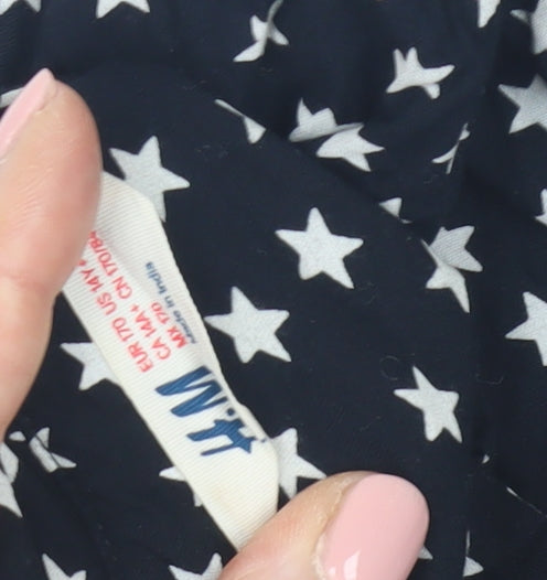 H&M Women's Black Star Blouse, Size 12, Button-Up